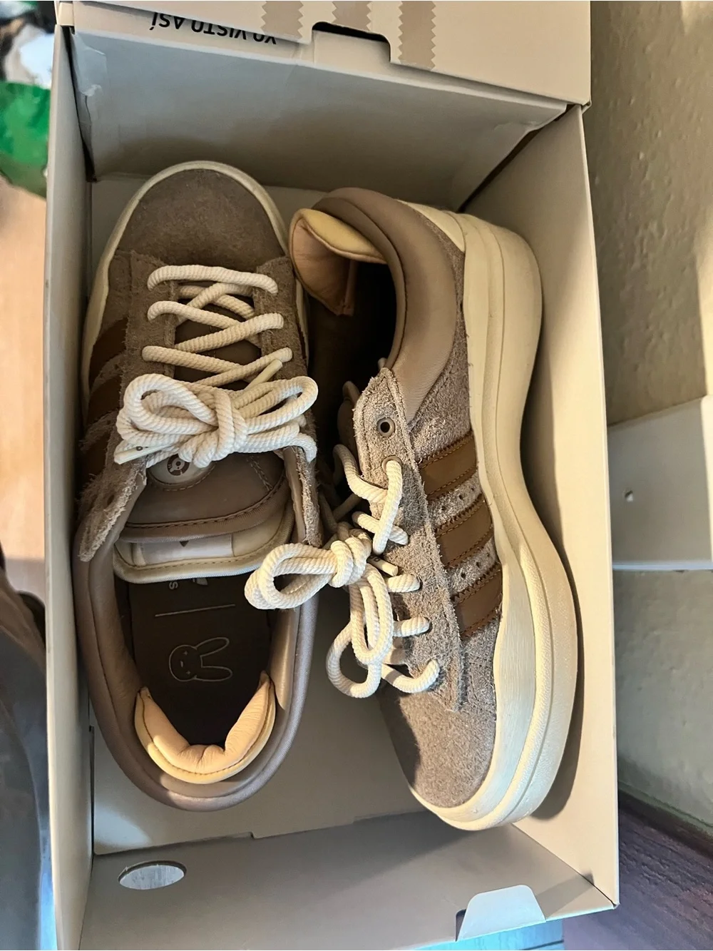 adidas Neutral Tan and Cream Casual Sneakers